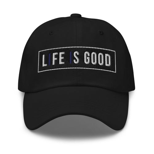 Embroidered Baseball Cap - Adjustable, Life is Good Print