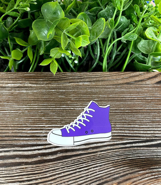 Purple High Top Shoes Sticker |Sticker or Magnet