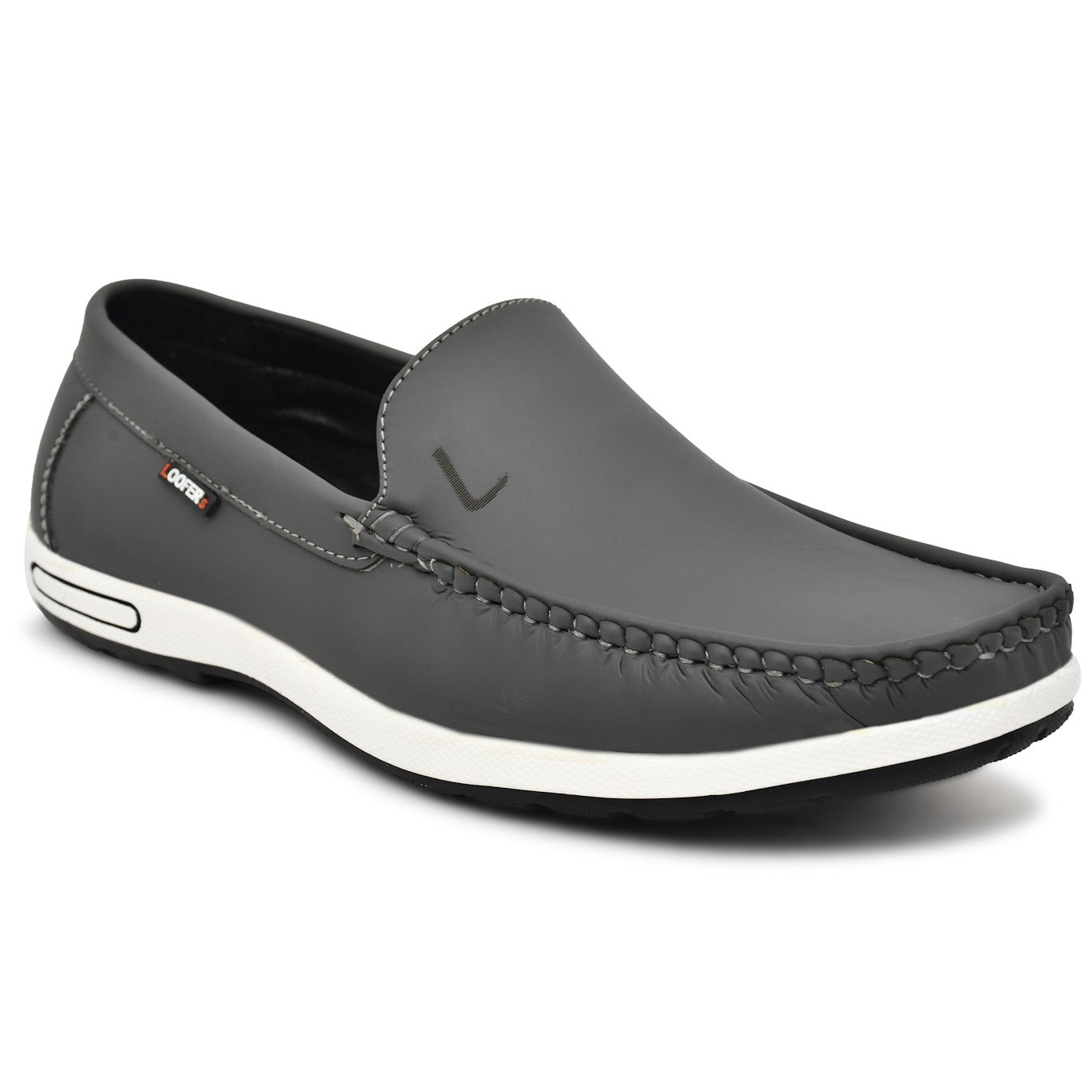 Men loafers shoes stylish juti boys  (Size-UK-8) (Color-LIGHT GREY)