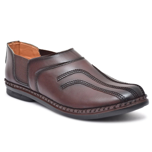 Slip-On Formal Shoes For Men (Size-UK-8) (Color-DARK BROWN)