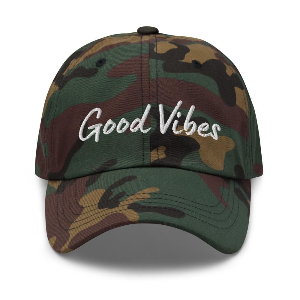 Embroidered Baseball Cap- Adjustable, Good Vibes