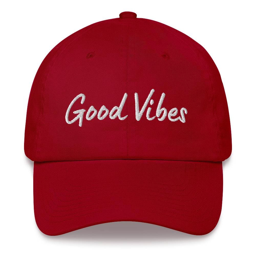 Embroidered Baseball Cap- Adjustable, Good Vibes