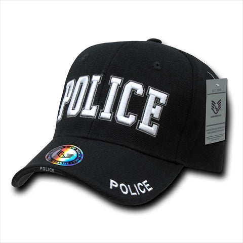 Rapid Dominance JW-POLICE Deluxe Law Enforcement Caps- Police- Black